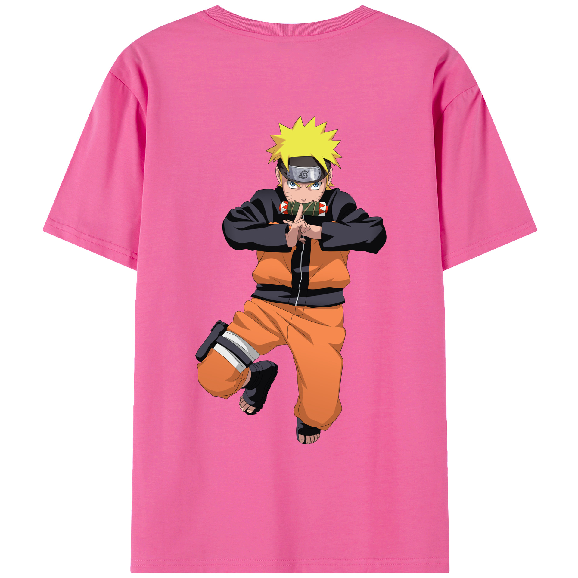 （画像用） NARUTO -ナルト- うずまき ナルト Uzumaki Naruto レディース半袖Tシャツ(バックプリント)